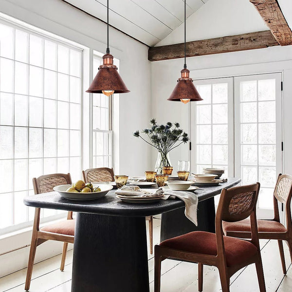 Chandelierias - OPen Box - Farmhouse 1 - Light Retro Cone Pendant - Pendant -