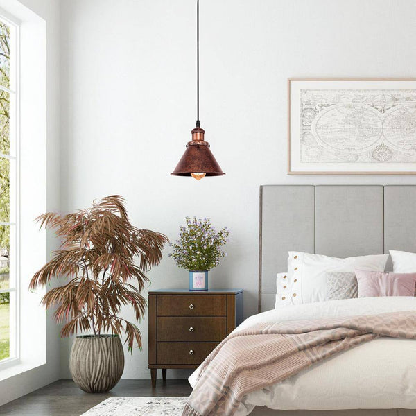 Chandelierias - OPen Box - Farmhouse 1 - Light Retro Cone Pendant - Pendant -