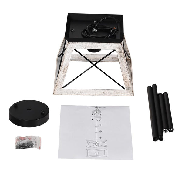 Chandelierias - Open Box - Farmhouse Wood - Like Single Pendant Light - Pendant - Brown -