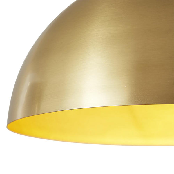 Chandelierias - Open Box - Mid - Century Dome Brass Pendant Light - Pendant -