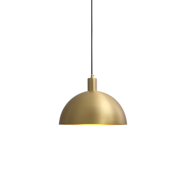 Chandelierias - Open Box - Mid - Century Dome Brass Pendant Light - Pendant -