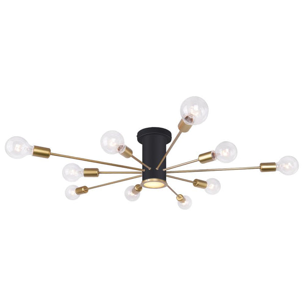 Chandelierias - Open Box - Mid Century Semi Flush Mount Sputnik Light - Semi Flush - White -