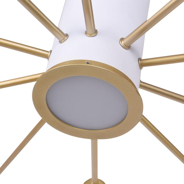 Chandelierias - Open Box - Mid Century Semi Flush Mount Sputnik Light - Semi Flush - White -