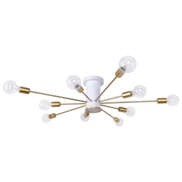 Chandelierias - Open Box - Mid Century Semi Flush Mount Sputnik Light - Semi Flush - White -