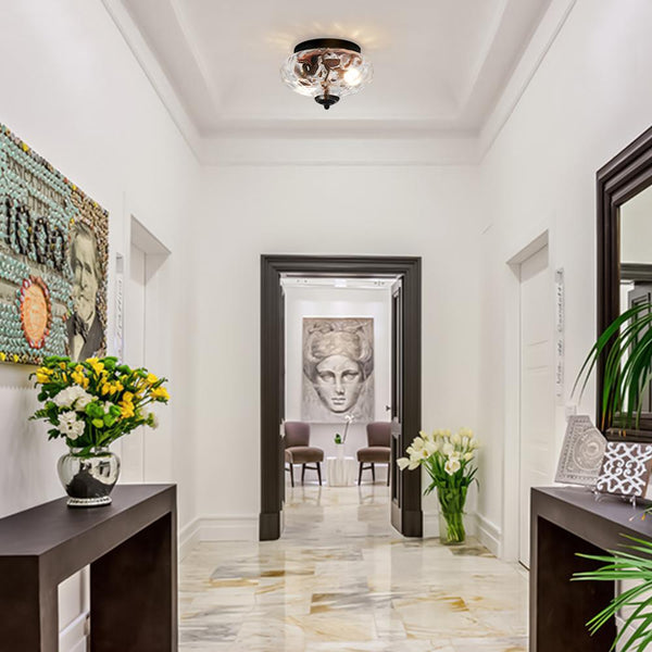 Chandelierias - Open Box - Modern Glass Bowl Flush Mount - Flush Mount -