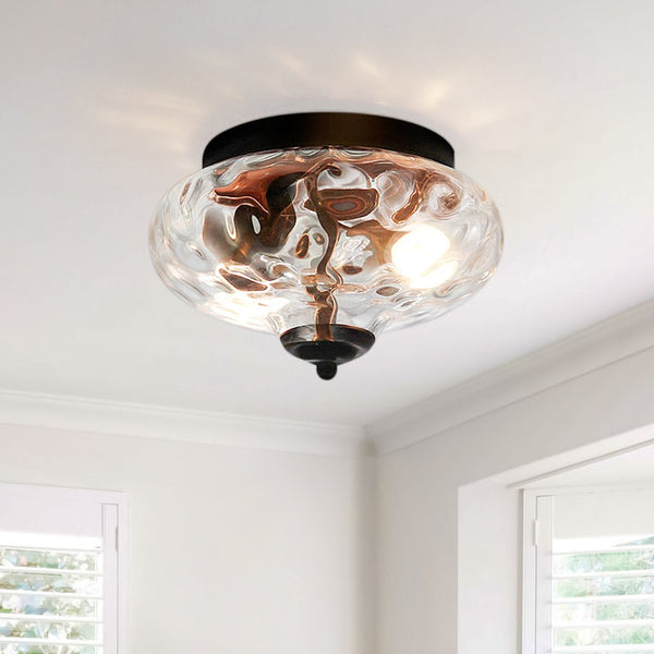 Chandelierias - Open Box - Modern Glass Bowl Flush Mount - Flush Mount -