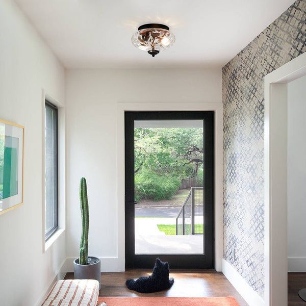 Chandelierias - Open Box - Modern Glass Bowl Flush Mount - Flush Mount -