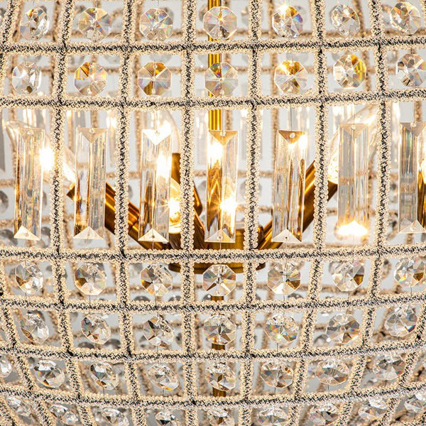 Chandelierias - Open Box - Unique 3 - Light Luxury Crystal Accents Globe Pendant - Chandelier - 3 - Light -