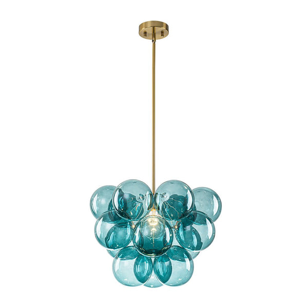 Chandelierias - Ornate Glam 1 - Light Cluster Glass Bubble Chandelier - Chandeliers - Gradient Green -