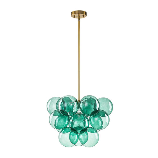Chandelierias - Ornate Glam 1 - Light Cluster Glass Bubble Chandelier - Chandeliers - Pure Green -