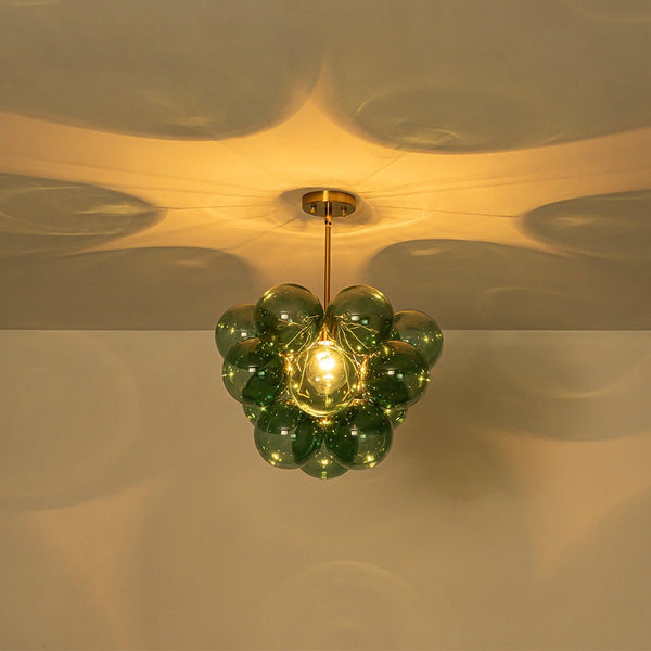 Chandelierias - Ornate Glam 1 - Light Cluster Glass Bubble Chandelier - Chandeliers - Pure Green -