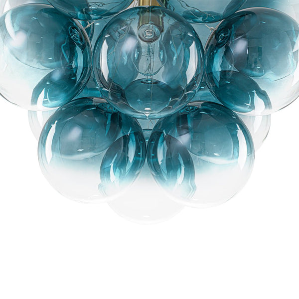 Chandelierias - Ornate Glam 1 - Light Cluster Gradient Glass Bubble Chandelier - Chandeliers - Blue Tone -