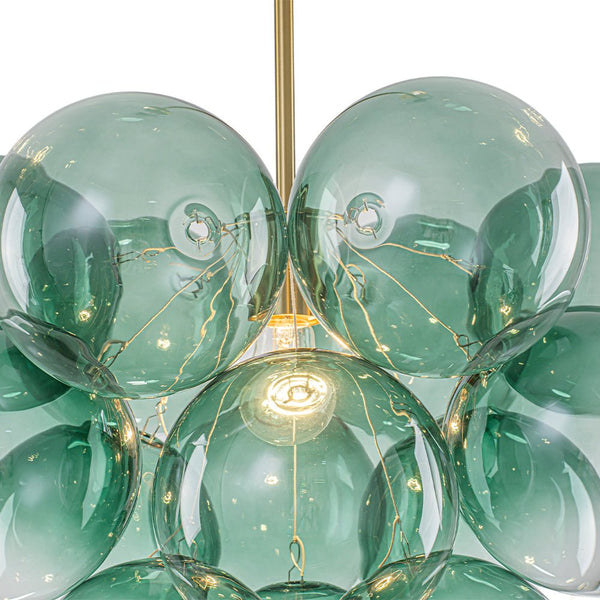 Chandelierias - Ornate Glam 1 - Light Cluster Gradient Glass Bubble Chandelier - Chandeliers - Blue Tone -