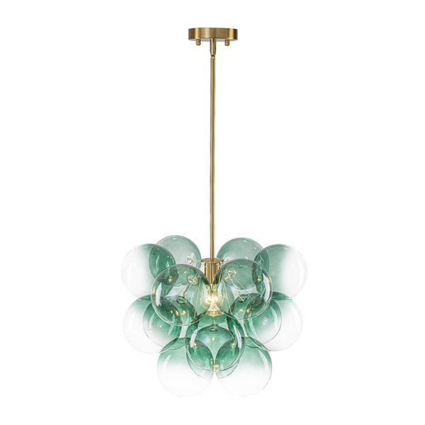 Chandelierias - Ornate Glam 1 - Light Cluster Gradient Glass Bubble Chandelier - Chandeliers - Blue Tone -