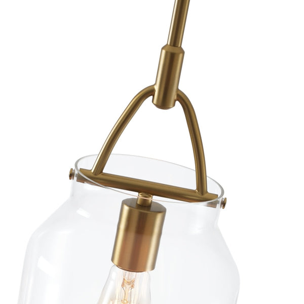 Chandelierias-Scandinavia 1-Light Barrel Glass Hanging Kitchen Pendant-Pendants-Clear-