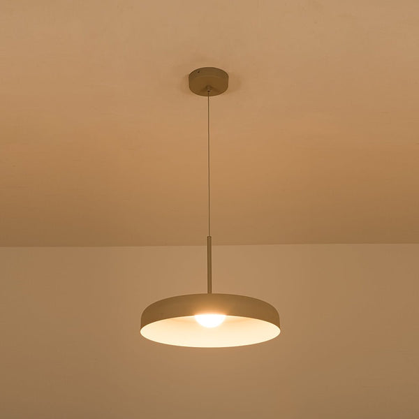 Chandelierias - Scandinavia 1 - Light Dimmable LED Flat Drum Pendant - Pendants - Sandy -