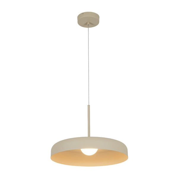 Chandelierias - Scandinavia 1 - Light Dimmable LED Flat Drum Pendant - Pendants - Sandy -
