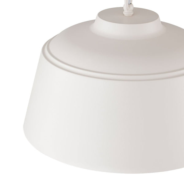 Chandelierias - Scandinavia 1 - Light Matte White Hanging Metal Pendant - pendant - Dome -