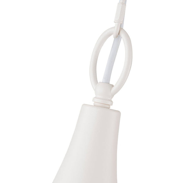 Chandelierias - Scandinavia 1 - Light Matte White Hanging Metal Pendant - pendant - Dome -