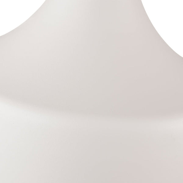 Chandelierias - Scandinavia 1 - Light Matte White Hanging Metal Pendant - pendant - Dome -