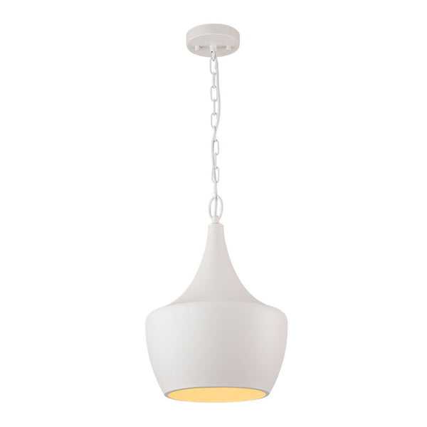 Chandelierias - Scandinavia 1 - Light Matte White Hanging Metal Pendant - pendant - Teardrop -