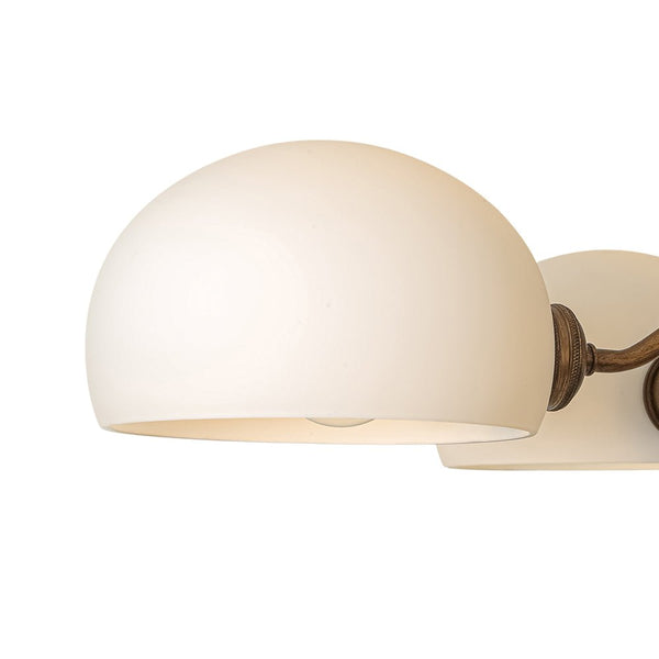 Chandelierias - Scandinavia 4 - Light Hemi - special Frosted Glass Linear Chandelier - Aged Brass -