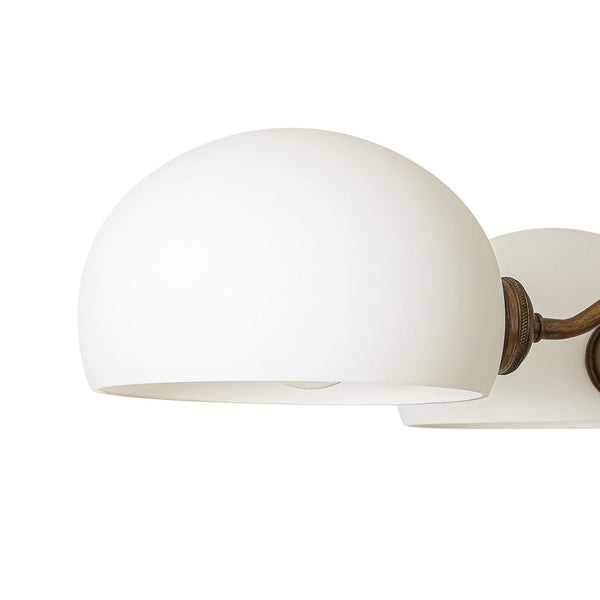 Chandelierias - Scandinavia 4 - Light Hemi - special Frosted Glass Linear Chandelier - Aged Brass -