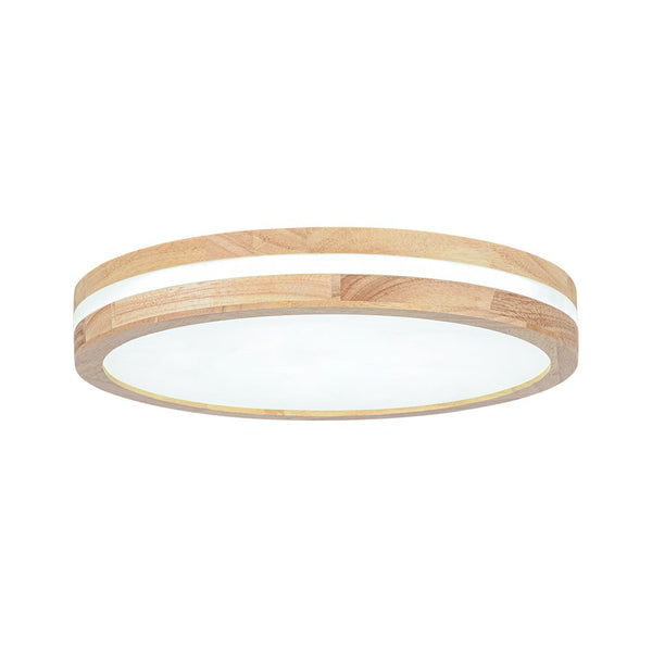 Chandelierias - Scandinavia Central Light - band LED Wood Round Flush Mount - Flush Mount - 15.7 in - Natural