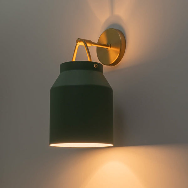 Chandelierias - Scandinavia Decorative 1 - Light Barrel Wall Sconce Indoor - Wall Light - Green -