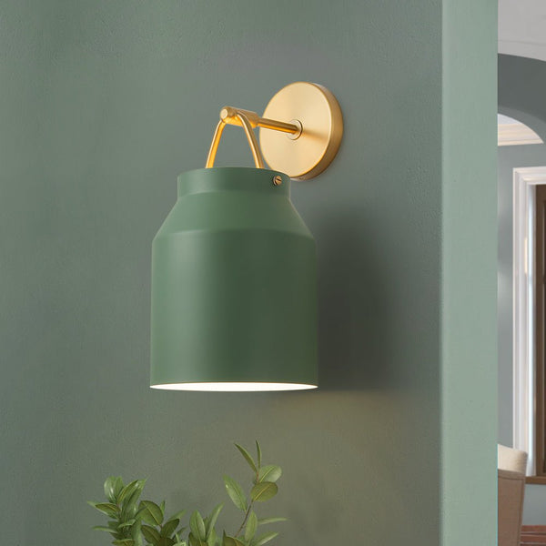 Chandelierias - Scandinavia Decorative 1 - Light Barrel Wall Sconce Indoor - Wall Light - Green -