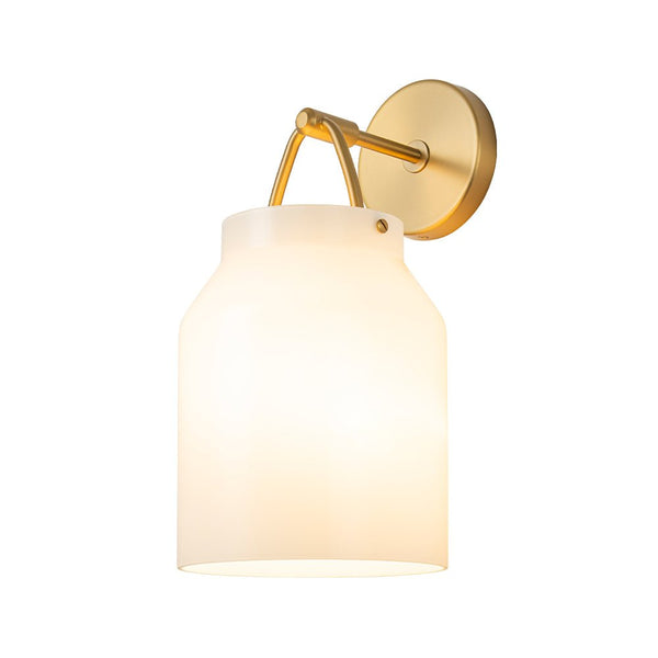 Chandelierias - Scandinavia Decorative 1 - Light Barrel Wall Sconce Indoor - Wall Light - White -