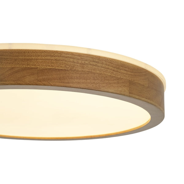 Chandelierias-Scandinavian Round Wood Dimmable LED Flush Mount-Flush Mount-Walnut-19.7 in (Back-order)