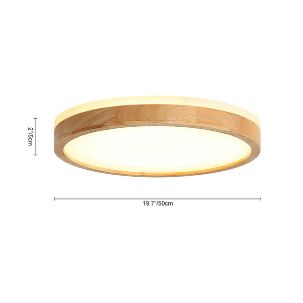 Chandelierias - Scandinavian Wooden Round LED Flush Mount - Flush Mount - Extra Large -