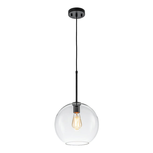 Chandelierias - Single - Light Sculptural Glass Globe Pendant - Pendant - Black -