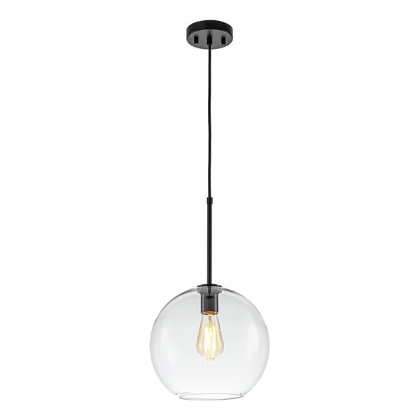 Chandelierias - Single - Light Sculptural Glass Globe Pendant - Pendant - Black -