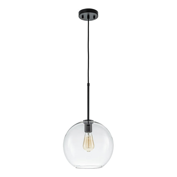 Chandelierias - Single - Light Sculptural Glass Globe Pendant - Pendant - Black -