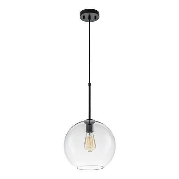 Chandelierias - Single - Light Sculptural Glass Globe Pendant - Pendant - Black -