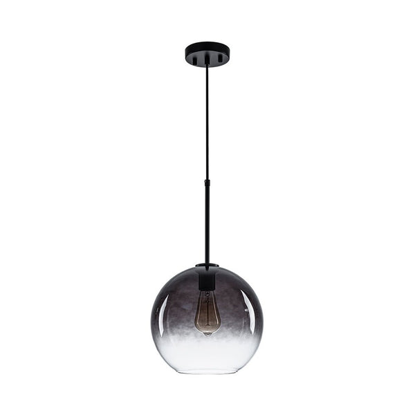 Chandelierias - Single - Light Sculptural Glass Globe Pendant - Pendant - Black & Gradient Glass -
