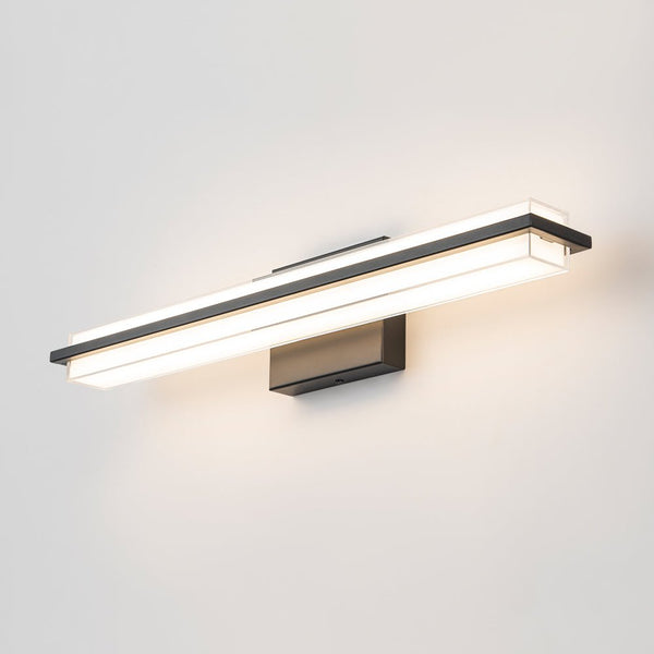Chandelierias - Sleek Modern Cuboid Bar Linear Dimmable LED Vanity Light - Wall Light - Black -