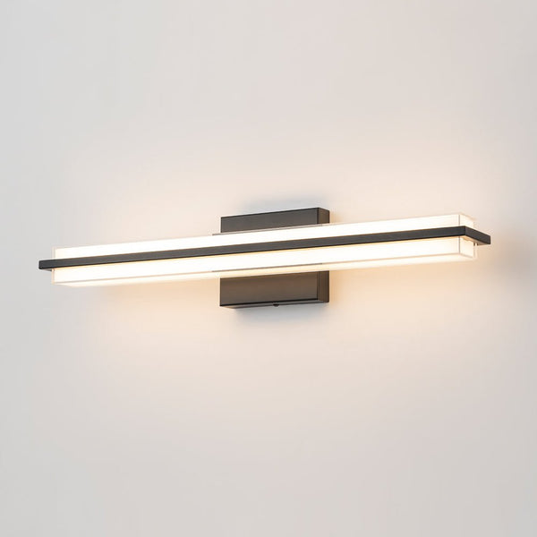 Chandelierias - Sleek Modern Cuboid Bar Linear Dimmable LED Vanity Light - Wall Light - Black -