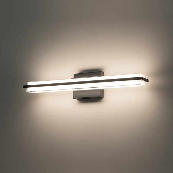 Chandelierias - Sleek Modern Cuboid Bar Linear Dimmable LED Vanity Light - Wall Light - Black -