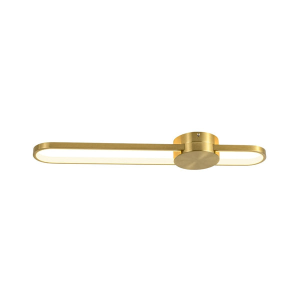 Chandelierias-Sleek Modern Oblong Dimmable LED Wall Sconce-Wall Light-Brass-