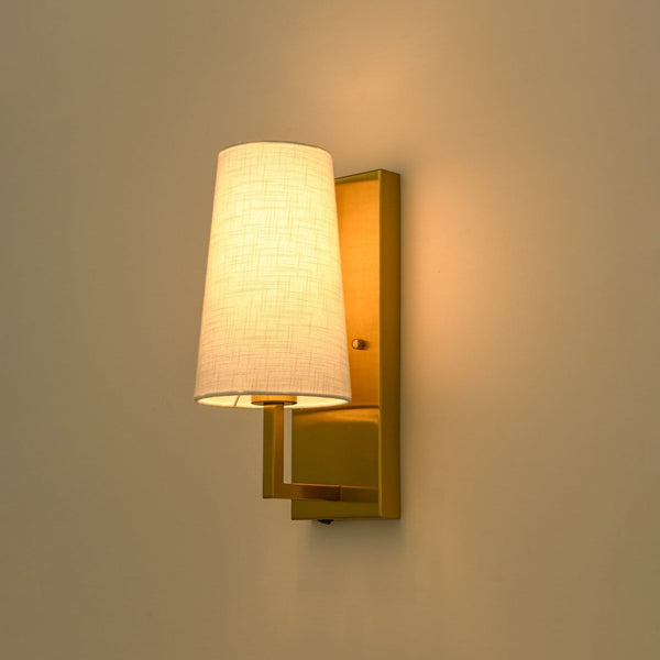 Chandelierias-Transitional 1-Light Slim Tapered Linen Fabric Wall Sconce-Wall Light-Oil-rubbed Bronze-