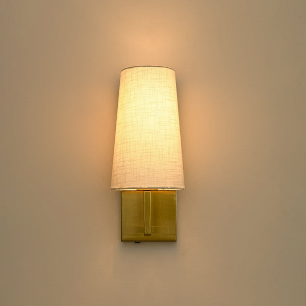 Chandelierias-Transitional 1-Light Slim Tapered Linen Fabric Wall Sconce-Wall Light-Oil-rubbed Bronze-