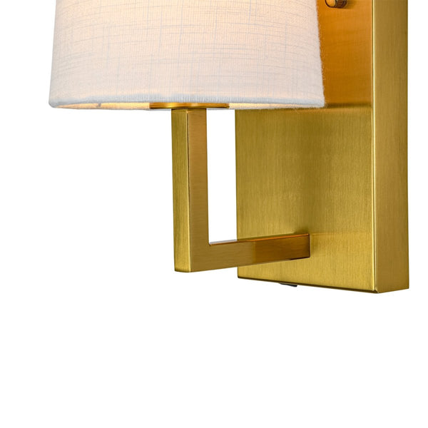 Chandelierias-Transitional 1-Light Slim Tapered Linen Fabric Wall Sconce-Wall Light-Oil-rubbed Bronze-