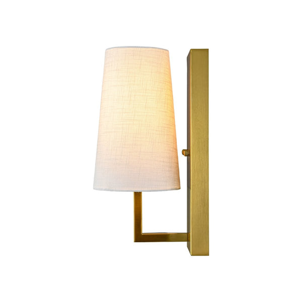 Chandelierias-Transitional 1-Light Slim Tapered Linen Fabric Wall Sconce-Wall Light-Oil-rubbed Bronze-