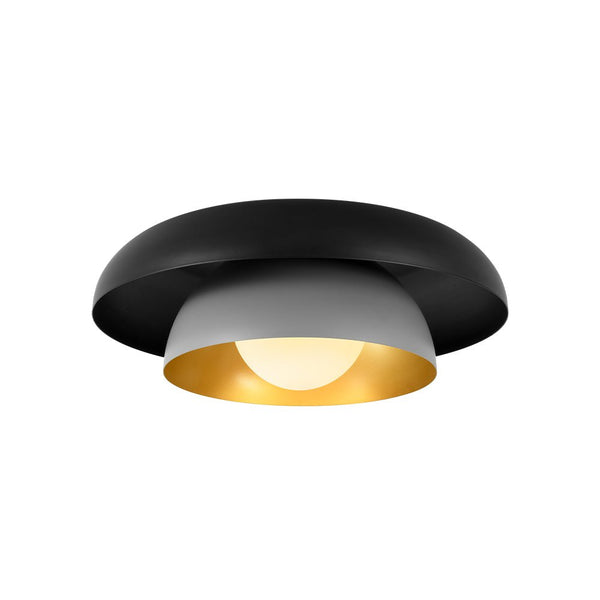 Chandelierias - Ultra Modern 1 - Light Tiered Saucer Flush Mount Ceiling Light - Flush Mount - Black & Gray -