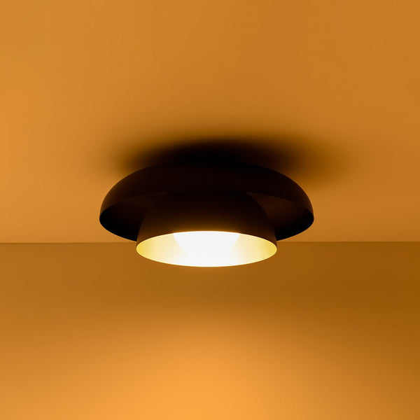 Chandelierias - Ultra Modern 1 - Light Tiered Saucer Flush Mount Ceiling Light - Flush Mount - Black & Gray -