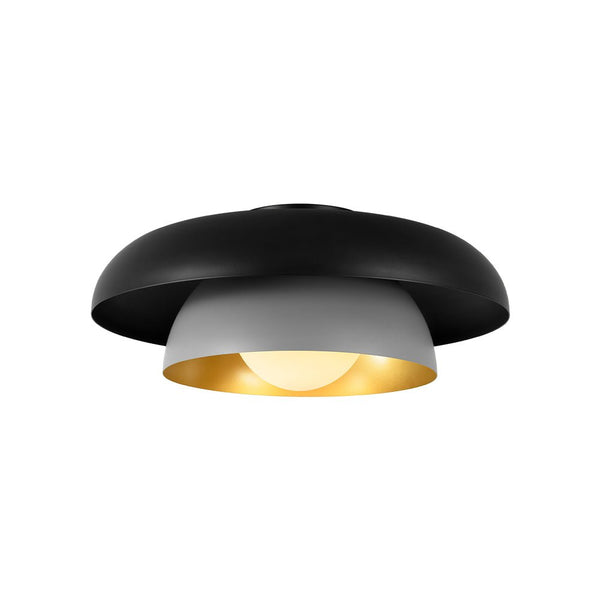 Chandelierias - Ultra Modern 1 - Light Tiered Saucer Flush Mount Ceiling Light - Flush Mount - Black & Gray -