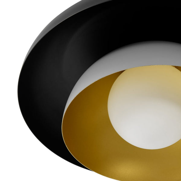 Chandelierias - Ultra Modern 1 - Light Tiered Saucer Flush Mount Ceiling Light - Flush Mount - Black & Gray -